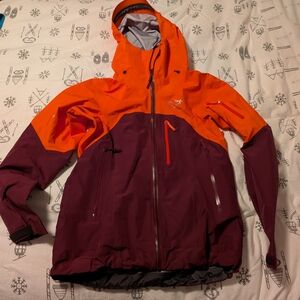 Arc'teryx Shashka Women's Orange and Maroon Shell Ski Jacket